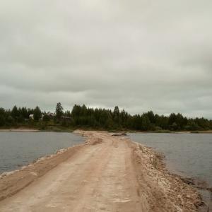 On the first bridge on the Pinega river