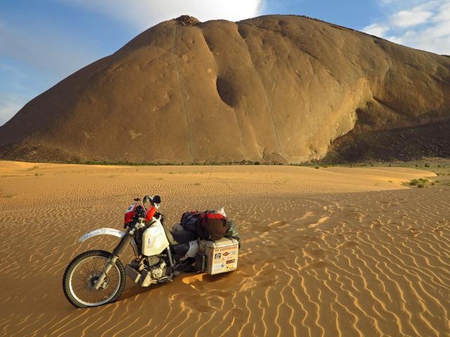 Stuck in front of Ben Amira, reputedly the second largest monolith in the world!