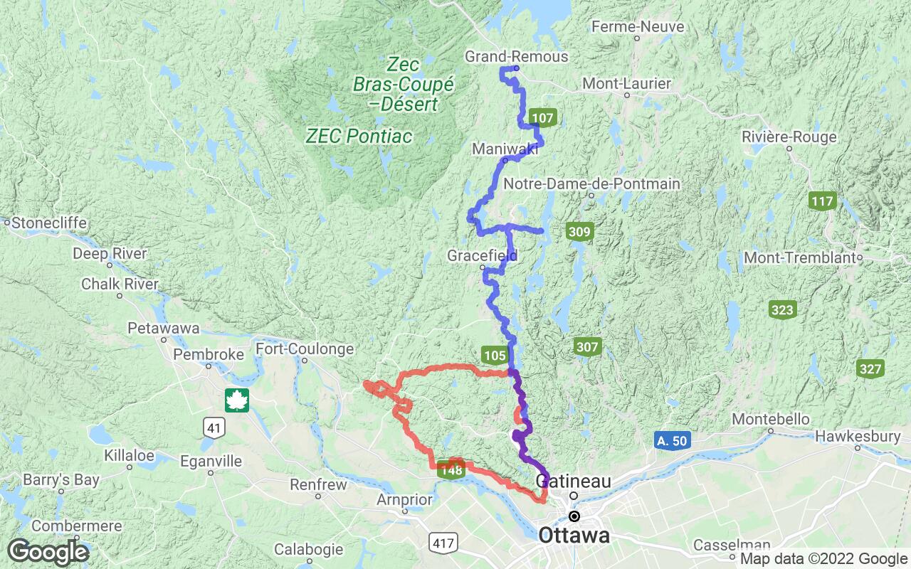 ADVTracks · Qc - Outaouais - Ridaventure.ca - Ride des Couleurs 2021